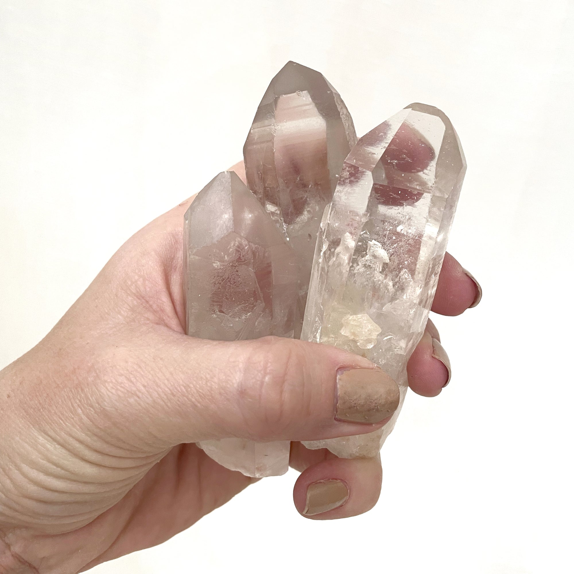 Lemurian Clear Quartz Seed Crystal Twin Soul Rough Point Crystals