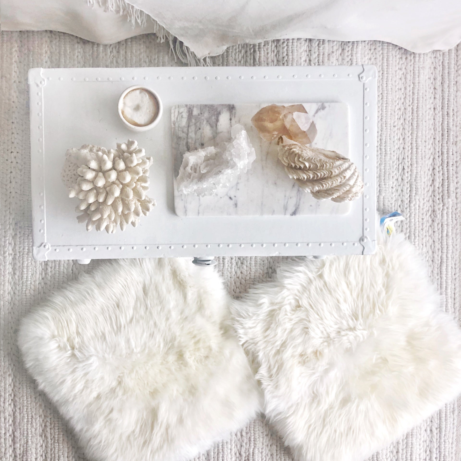 Genuine Australian Merino Sheepskin Seat Pad - Ivory 50 CM