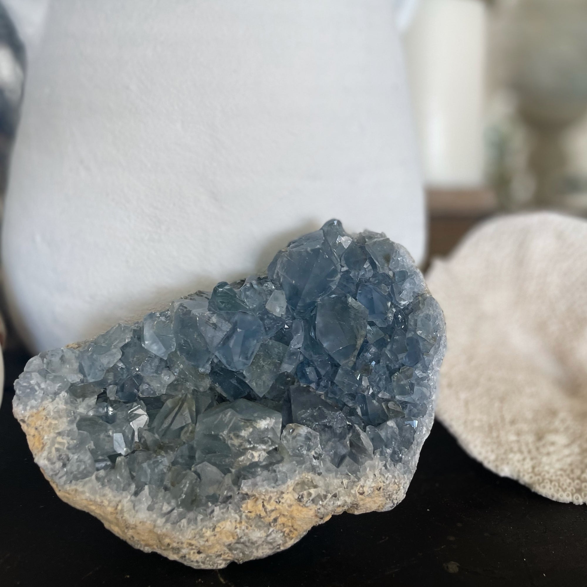 Celestite Crystal Cluster Geode VI