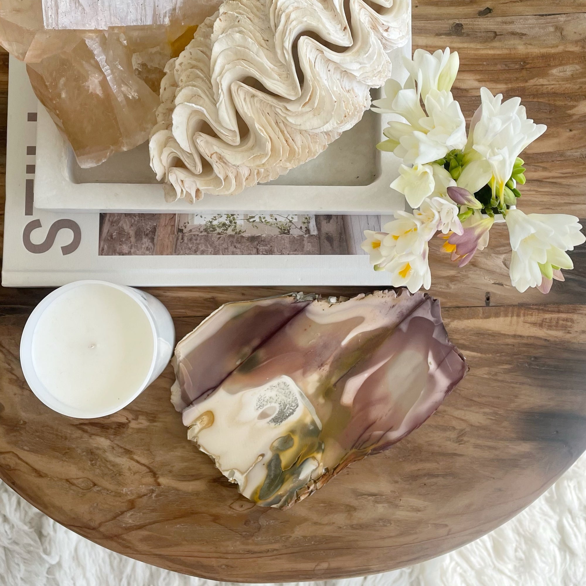 Thick Cut Natural Mookaite (Australian Jasper) Crystal Slab Platter Tray IV