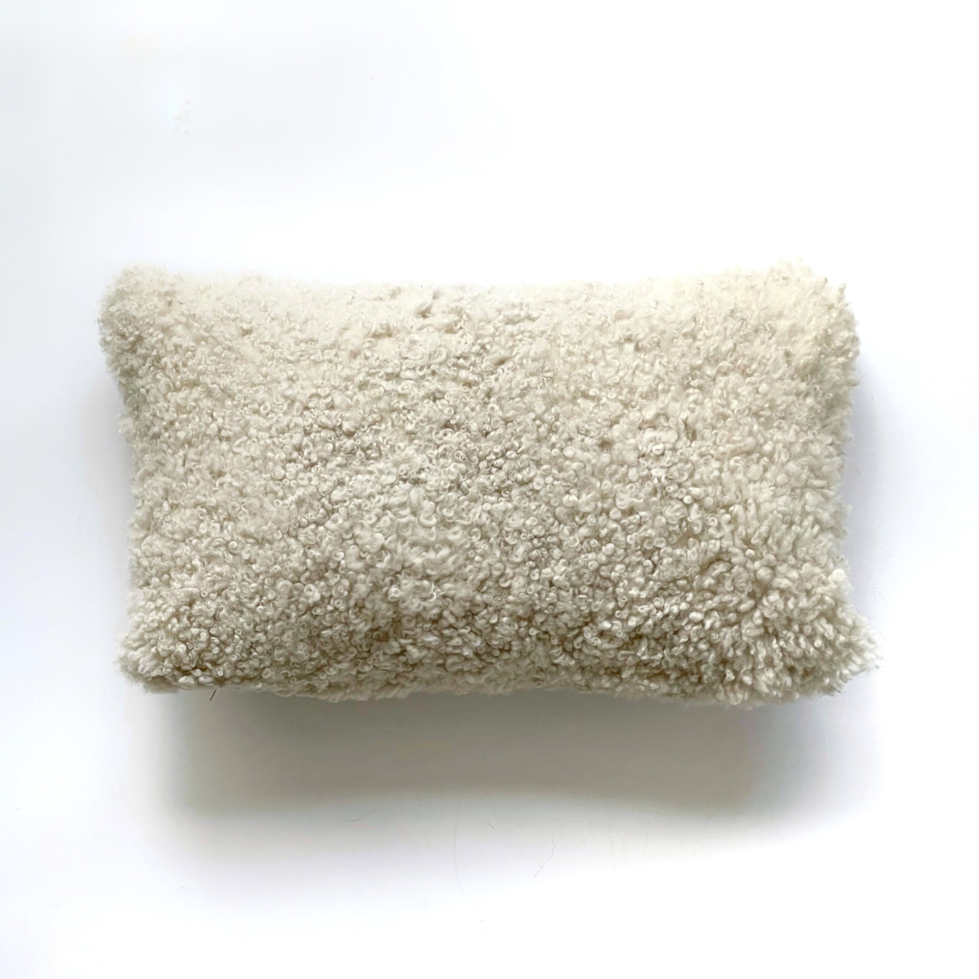 Australian Shearling Sheepskin Cushions Lumbar in 2 sizes - Bone