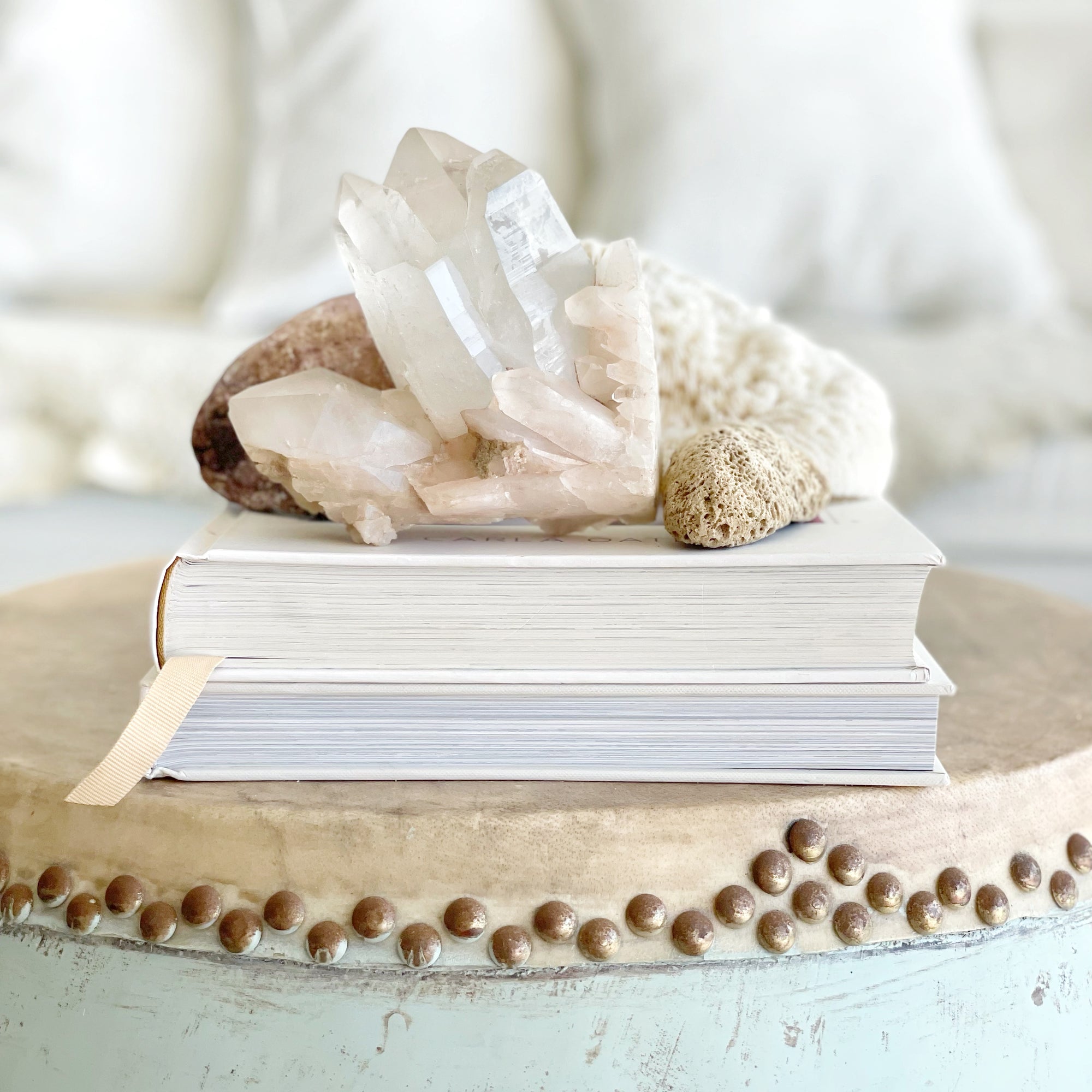 Himalayan Pink Quartz Crystal Cluster XII