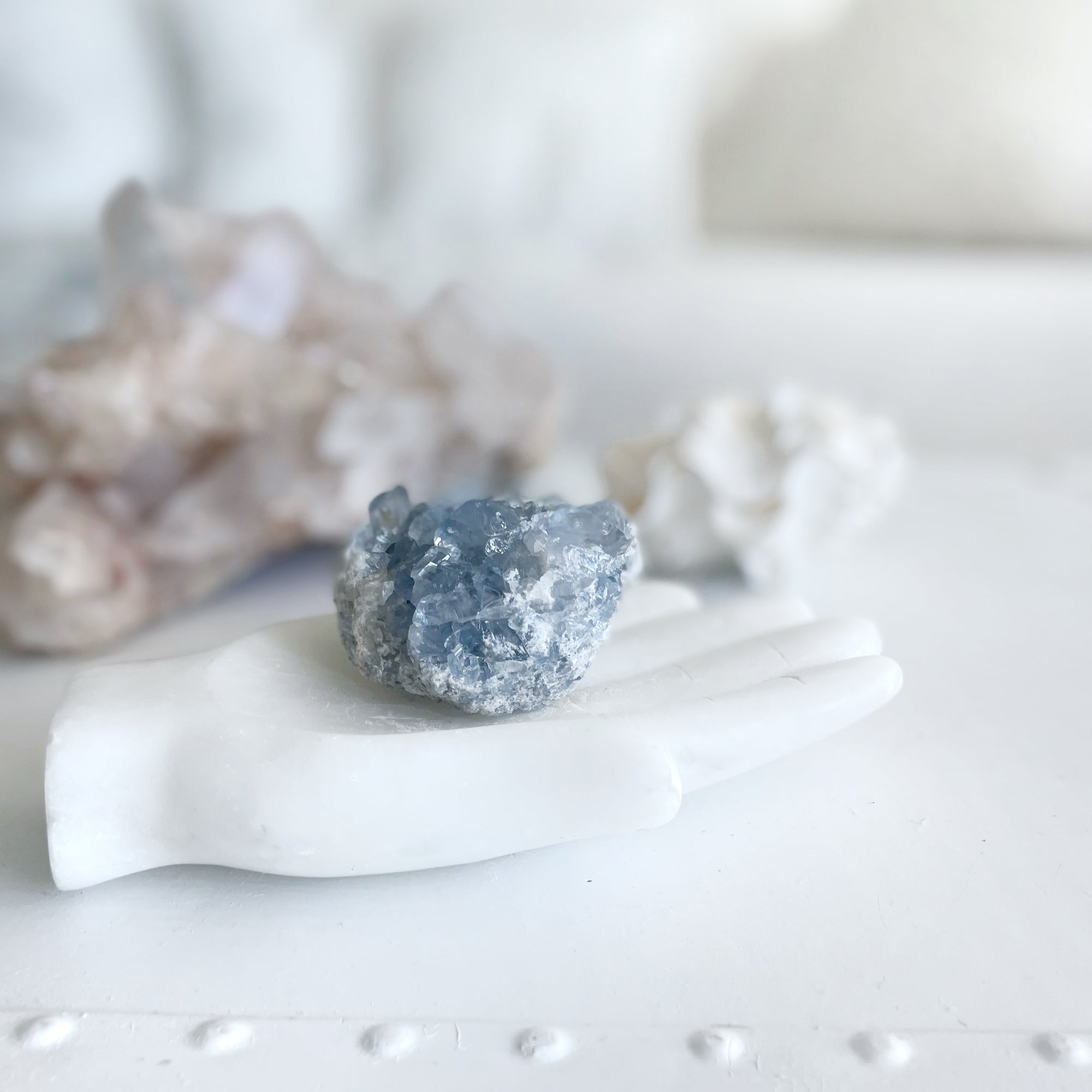 Celestite Crystal Cluster Geode XV