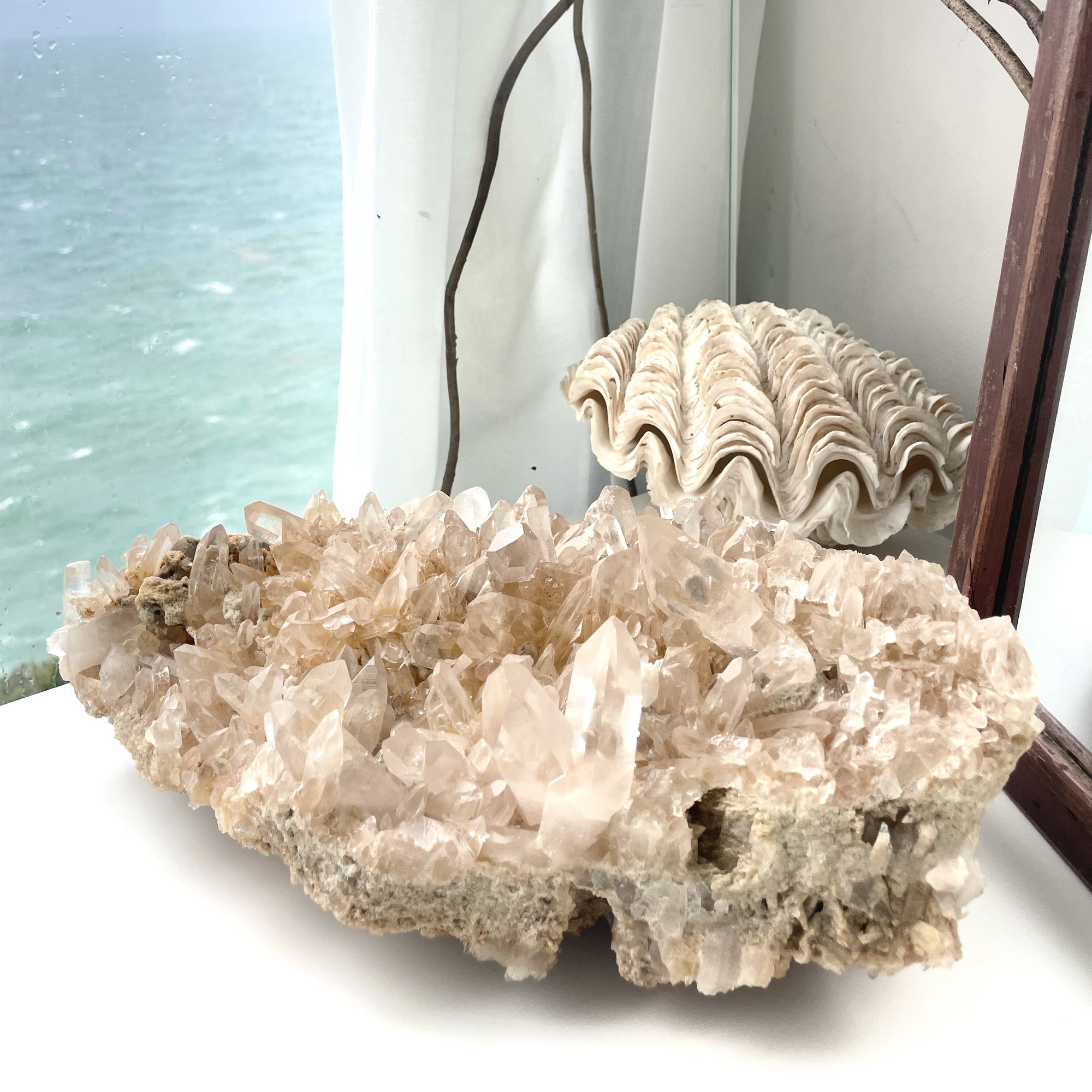 Himalayan Golden Peach Quartz Crystal Cluster III - 3.3 KG