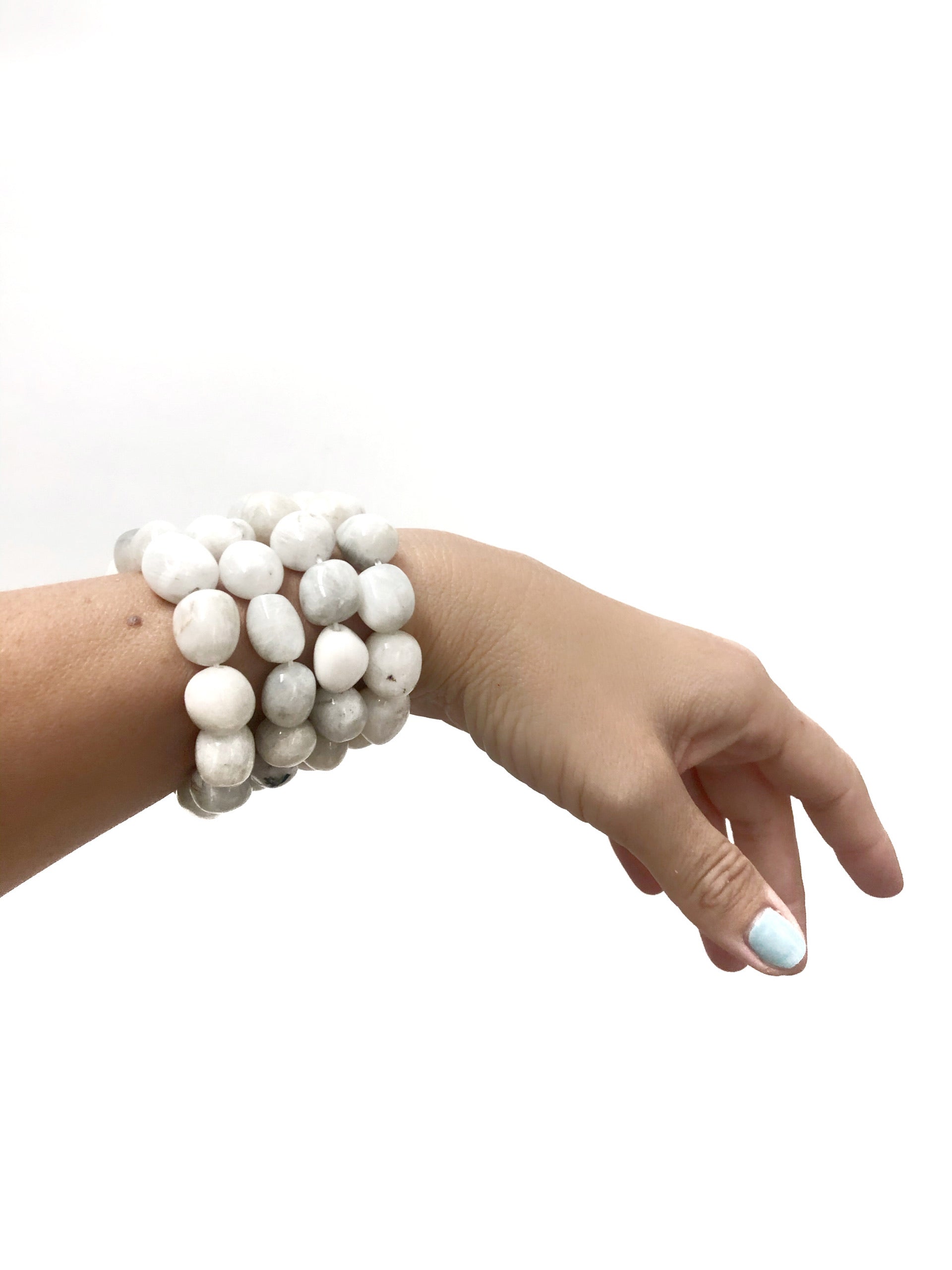 Crystal Precious Stone Bracelet - Large Moonstone