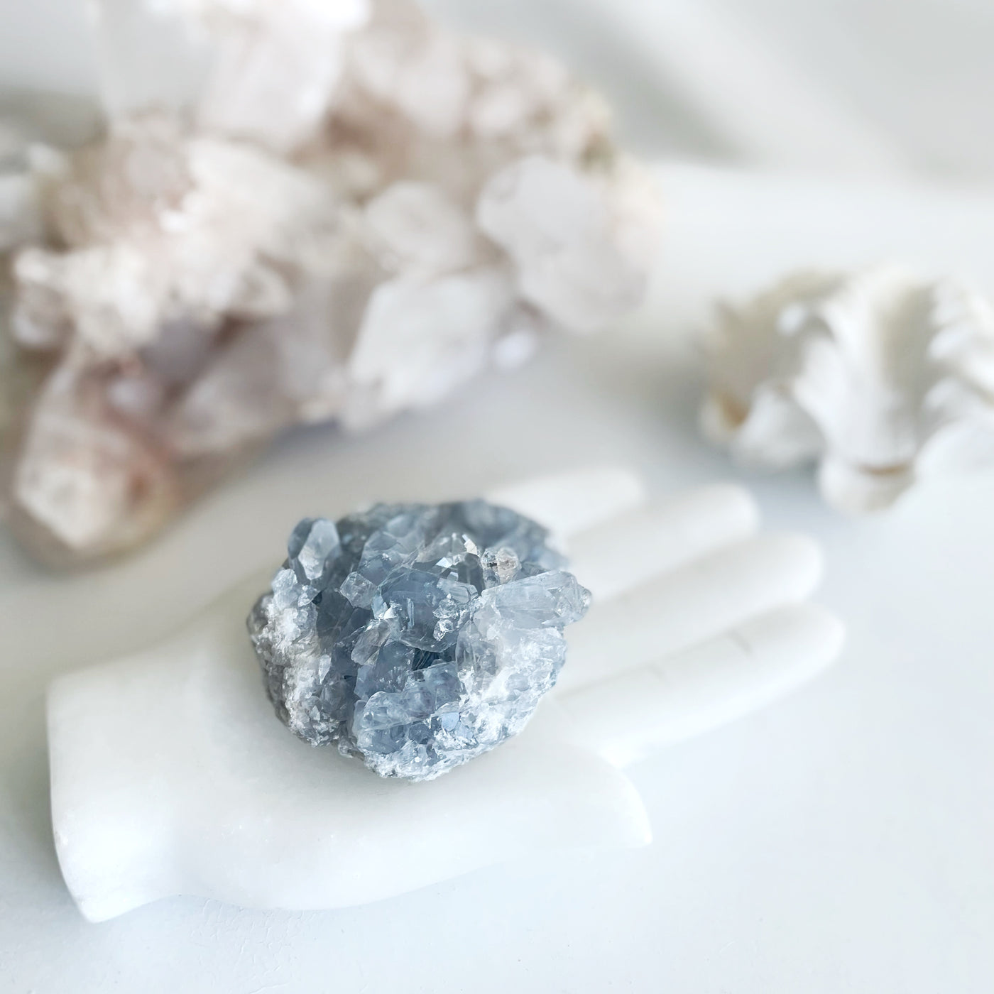 Celestite Crystal Cluster Geode XV