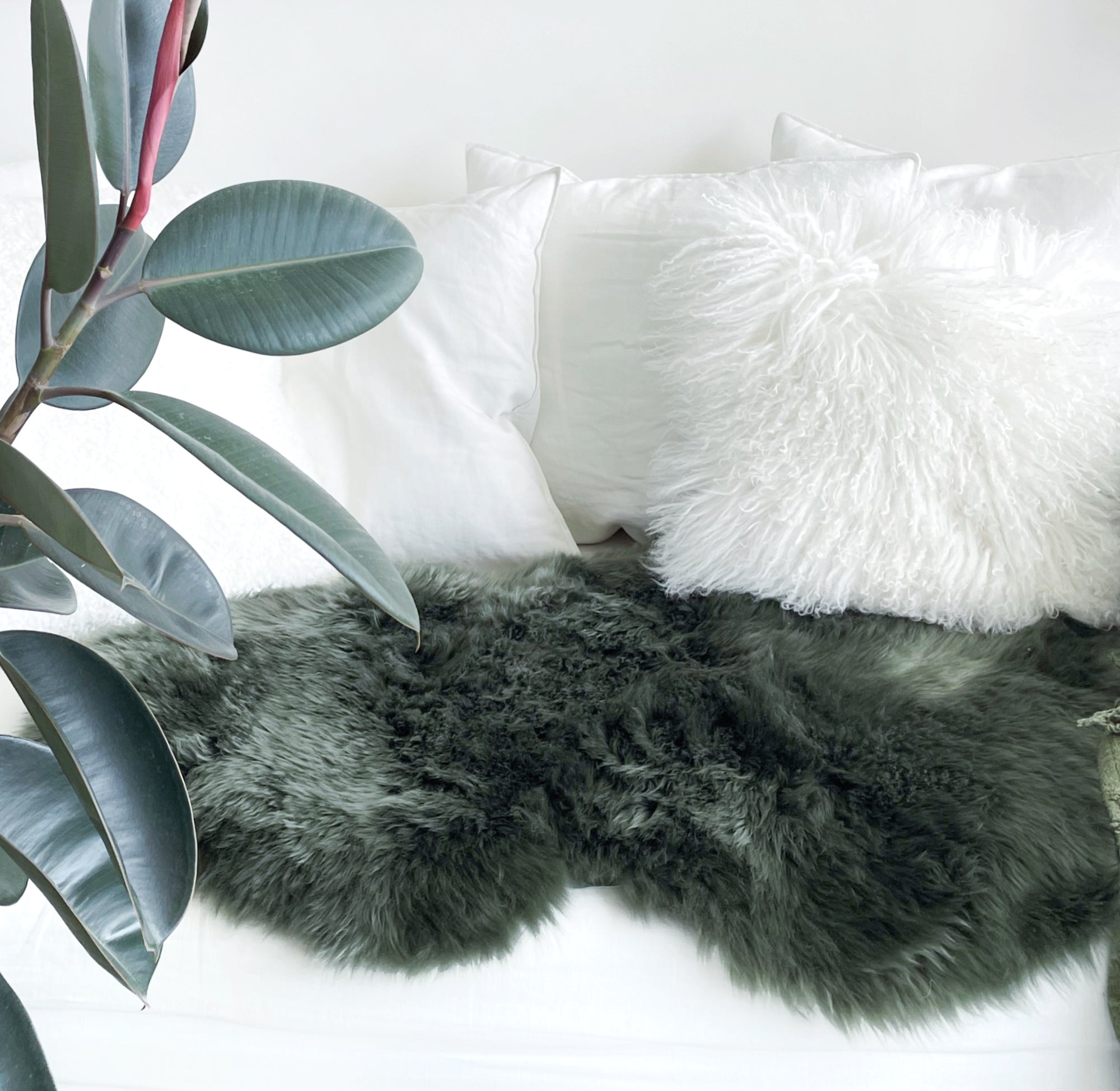 Genuine Australian Merino Sheepskin - Moss Green
