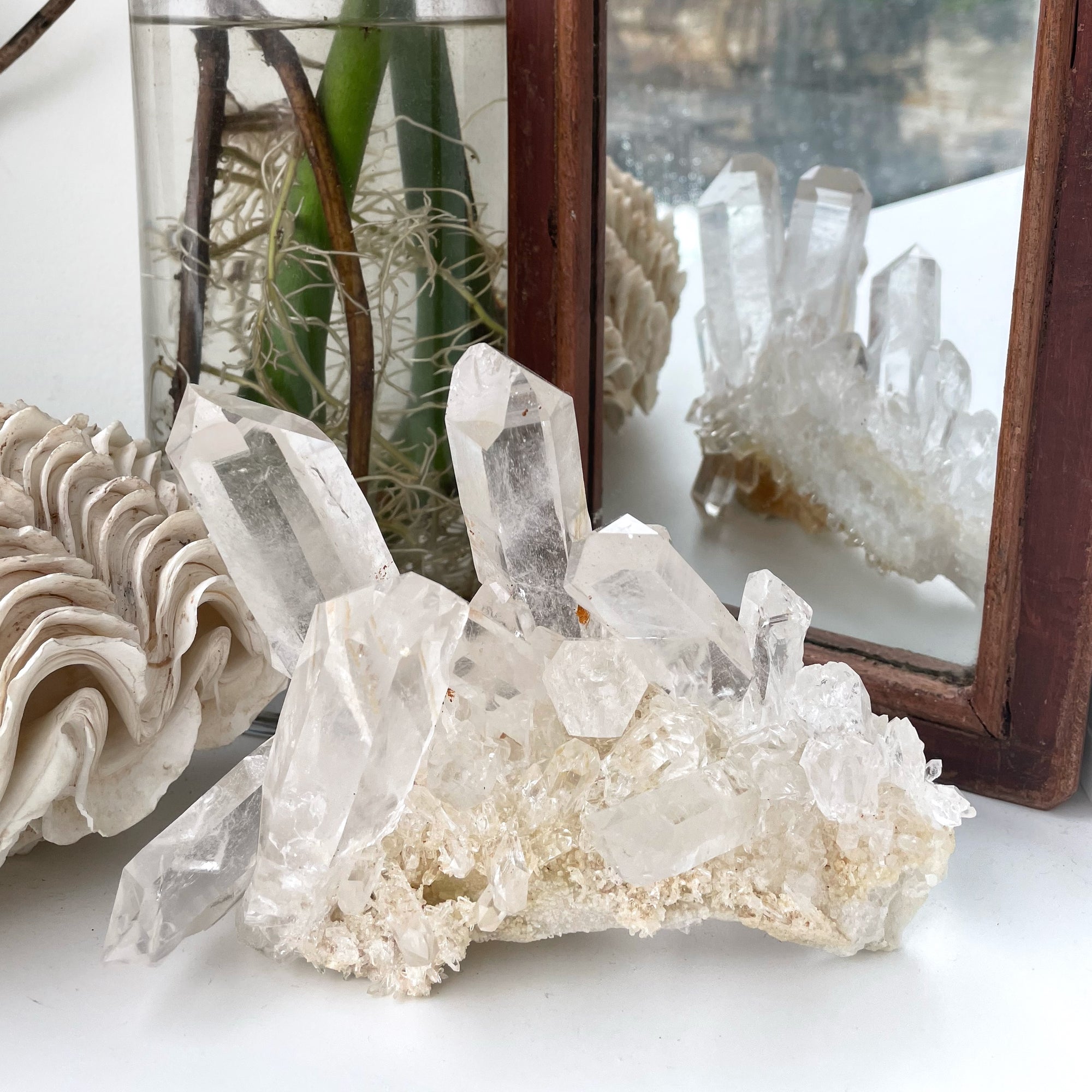 Feature Piece: Clear Quartz Cluster II - Crown Formation