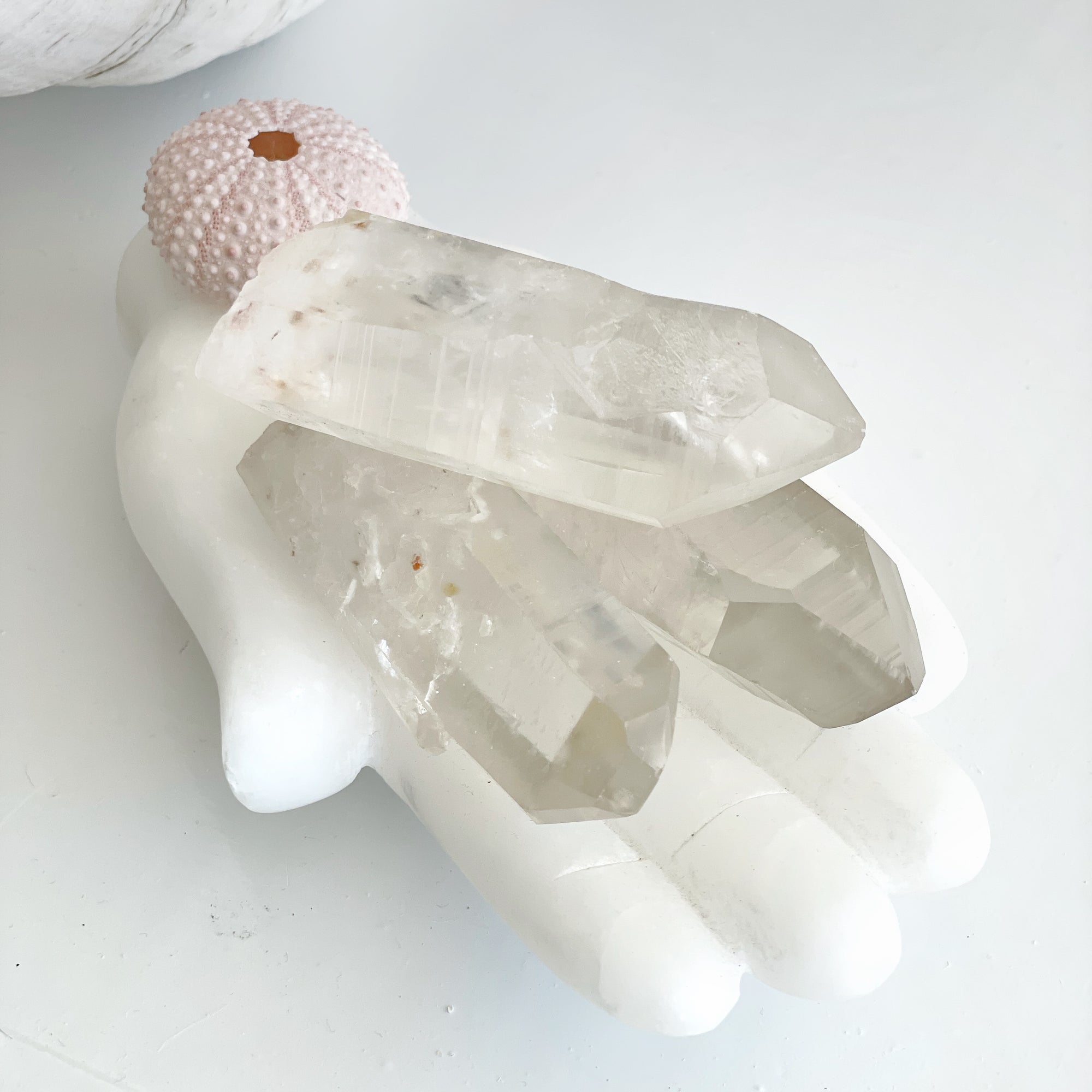 Lemurian Clear Quartz Seed Crystal Twin Soul Rough Point Crystals