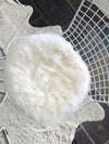 Genuine Australian Merino Sheepskin Round Dining Chair Seat Cover - Ivory