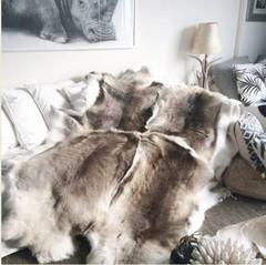 Reindeer Throw Blanket Rug XL