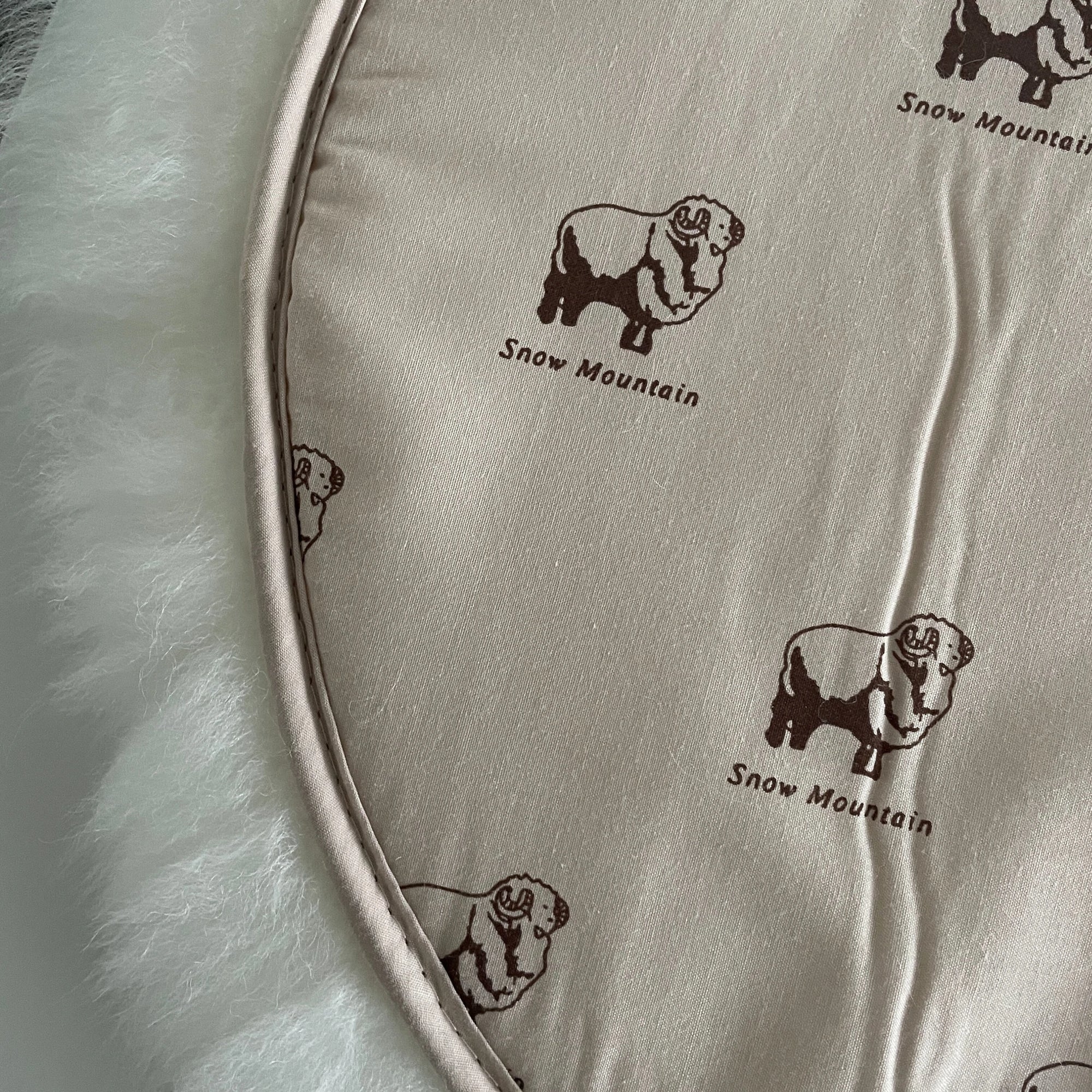 Genuine Australian Merino Sheepskin Round Dining Chair Seat Pad 40 CM - Ivory