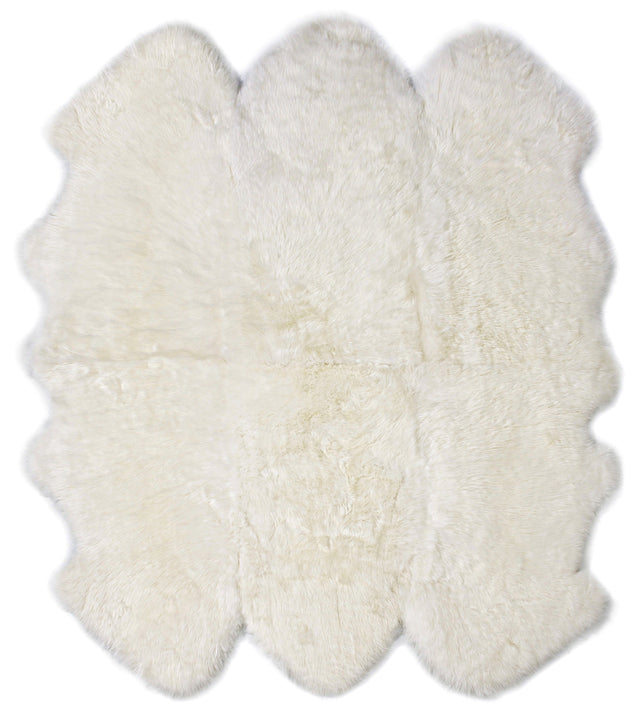 Genuine Australian Merino Sheepskin Throw Rug - Ivory