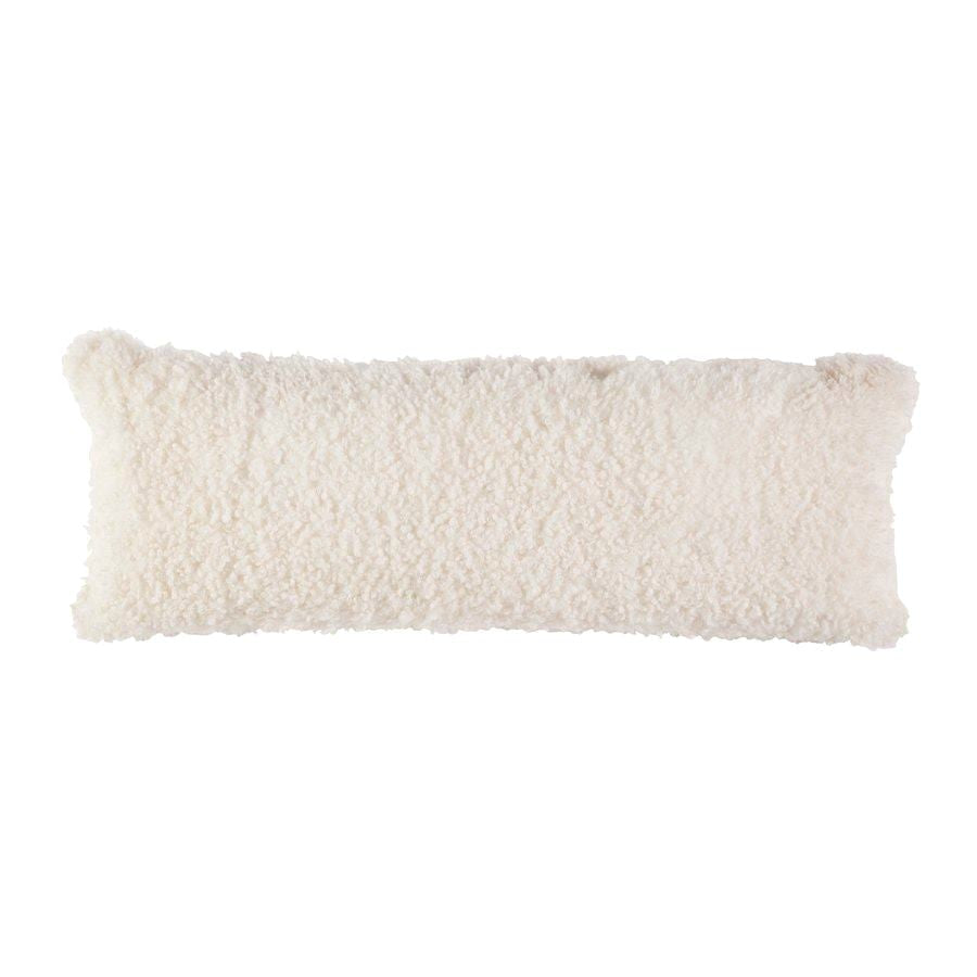 Australian Shearling Sheepskin Cushions Lumbar in 2 sizes - Natural White